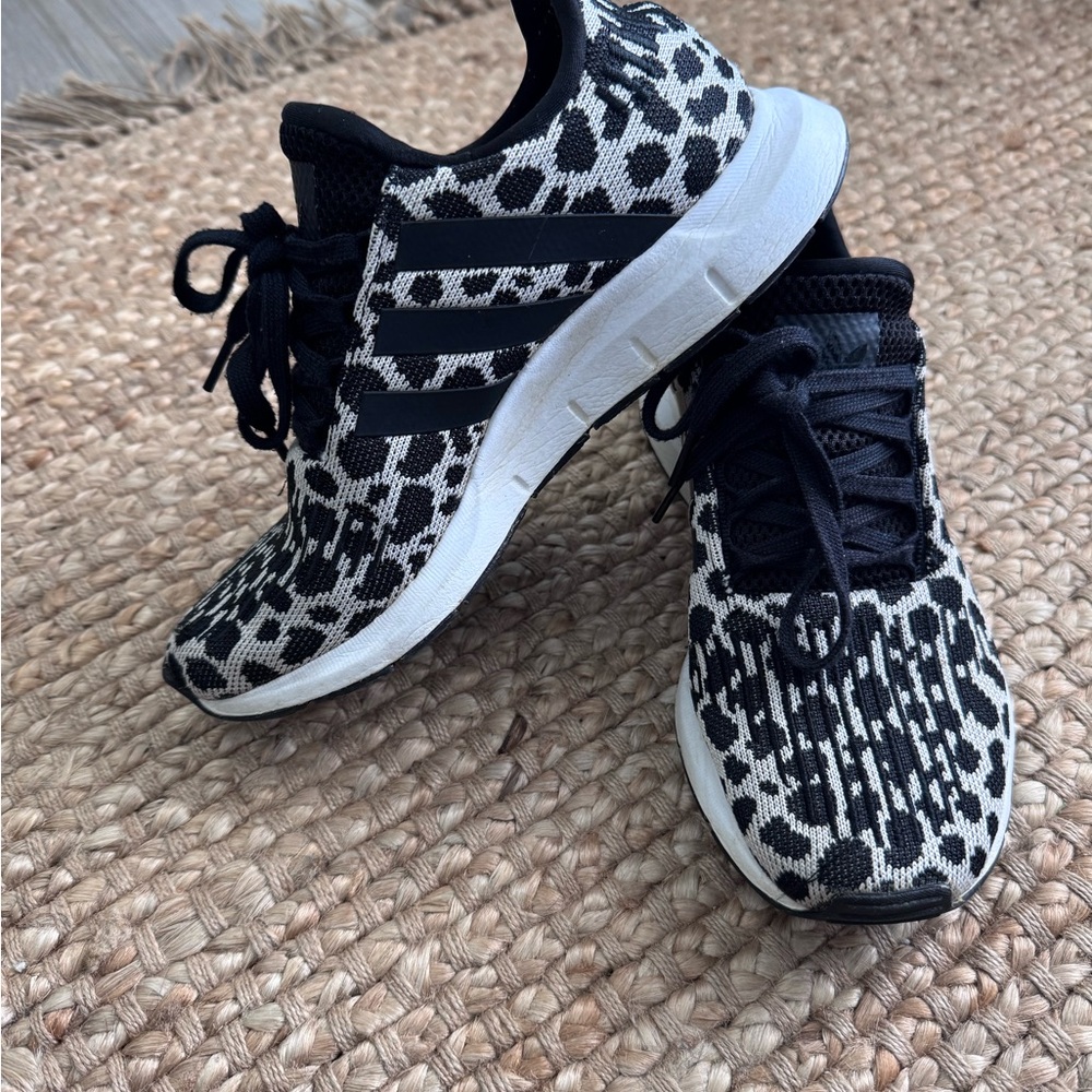 Adidas Women's Black and White Sneakers